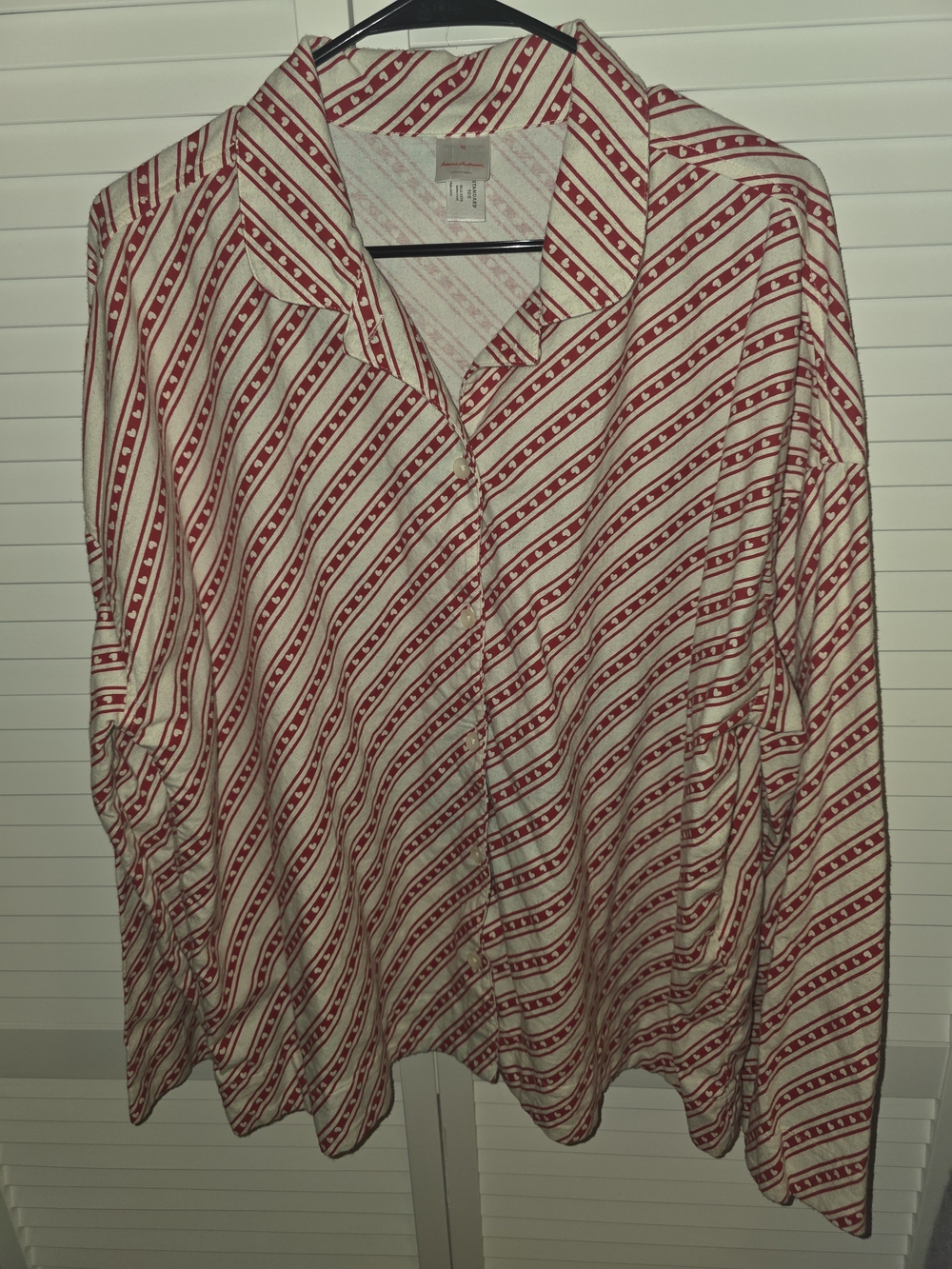 Hanna Andersson Adult XL Sueded Flannel Pajama Button Down Long Sleeves Shirt